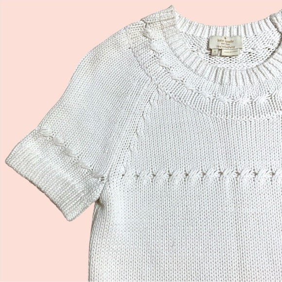Kate Spade Open Stitch Short Sleeve Sweater - Picture 4 of 7